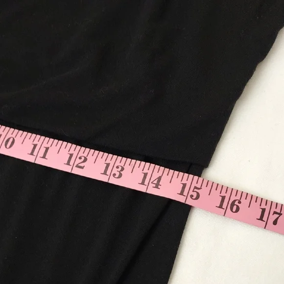 Ann Taylor Petite Black Drop Waist Pleated Dress 3/4 Sleeve 10P - Picture 9 of 12